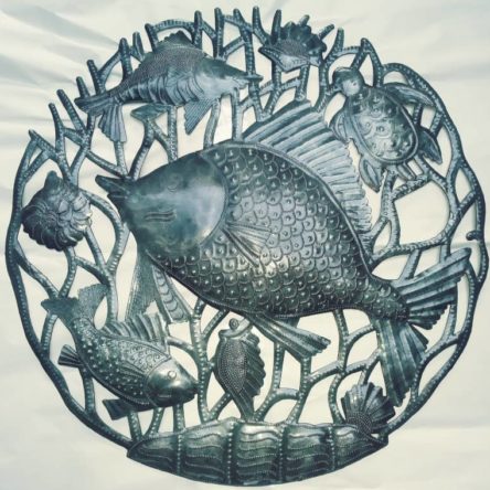 Fish Collage Wall Art – 23″